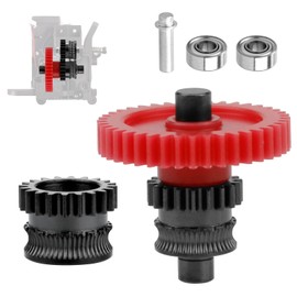 xirbbo Extruder Gear 3D Printer Red Kobra 3 Extruder Gear Nano Coated Cear Kit,3D Printer Driect Drive Dual Gear Extruder 3D Printer Accessory for Anycubic Kobra 3 Kobra 3 Combo Series 3D Printer