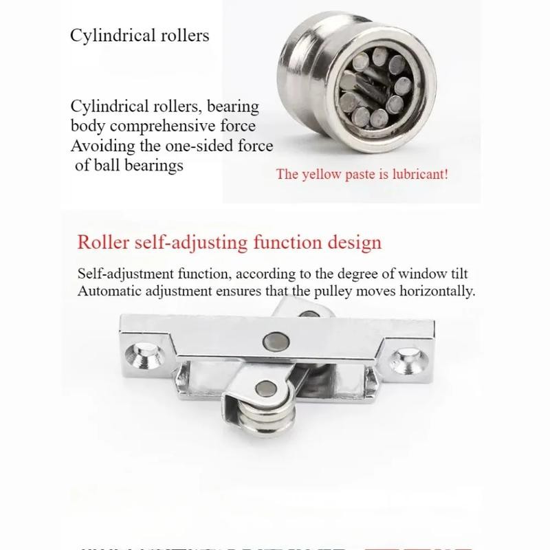 Wheel Roller Pulley with Slot, Stainless Steel Sliding Door Window,