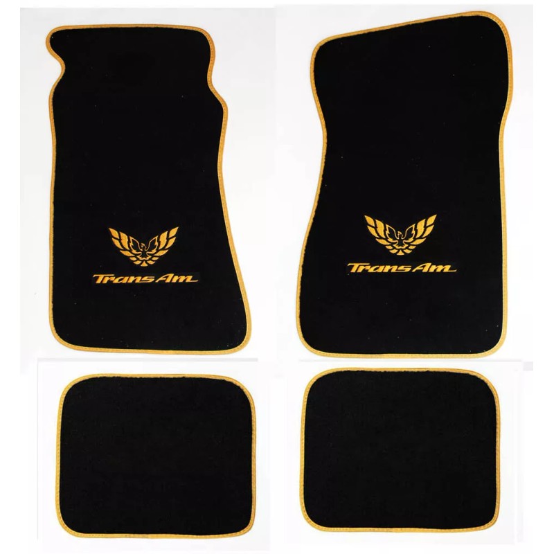 AFM NEW! Black FLOOR MATS 1970 - 1981 FIREBIRD Embroidered