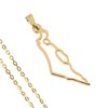 SURI Israel Map Necklace | Contemporary Israel Pendant Necklace |