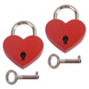 TEHAUX 10 Sets Mini Heart Shaped Padlocks Small Keyed Travel