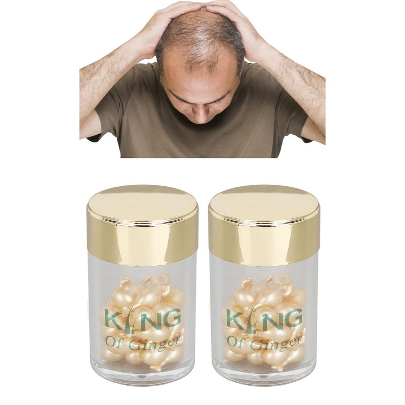60pcs Ginger Hair Capsules Strengthen Deep Moisturizing Nourishing Prevent Hair