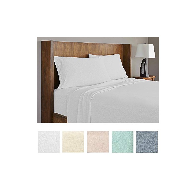 ROYALE LINENS Soft Tees Cotton Modal Jersey Knit Sheet Set,