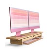 WELL WENG 42" Dual Monitor Stand Riser with Large Drawer
