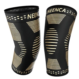 NEENCA 膝サポーター 2枚セット 銅繊維 スポーツ用 ひざ保護 膝安定 通気性 バドミントン/バスケ/バレーボール/ゴルフ/テニス/サッカー/ランニング スポーツ全般 左右兼用 日常生活 (XXL, 銅)