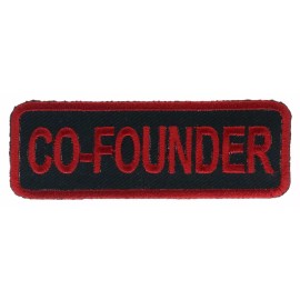 JKC Co- Founder Script Word 3 Inch Embroidered Hat Shoulder Patch F2D14R