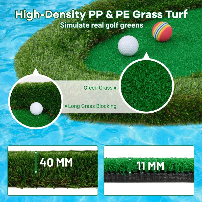 ULTIMATE Floating Golf Green for Pool, Floating Chipping Green Mat