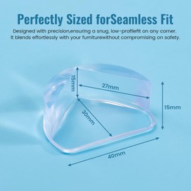 12 Pack Clear Corner Protectors for Kids, Baby Proofing Corners Child Safety Corner Guards for Furniture Against Sharp Corners