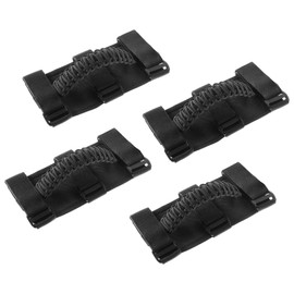 Savadicar 4 x Roll Bar Grab Handles Grip Handle for Jeep Wrangler CJ YJ TJ JK JKU JL JLU & Gladiator JT 1955-2023, Interior Accessories, Neon Orange