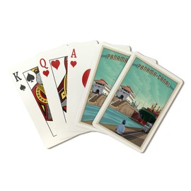 Lantern Press Panama Canal, Litho (52 Playing Cards, Poker Size Card Deck with Jokers)