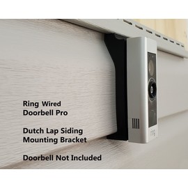 Ring Wired Doorbell Pro Dutch Lap 4.5" Siding Mounting Bracket Wedge 3D Printed