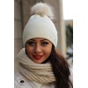 Alur Women's Beanie Winter Hat Knitted Hat with Bobble -