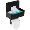 Noxm Toilet Paper Holder with Storage and Shelf Adhesive &