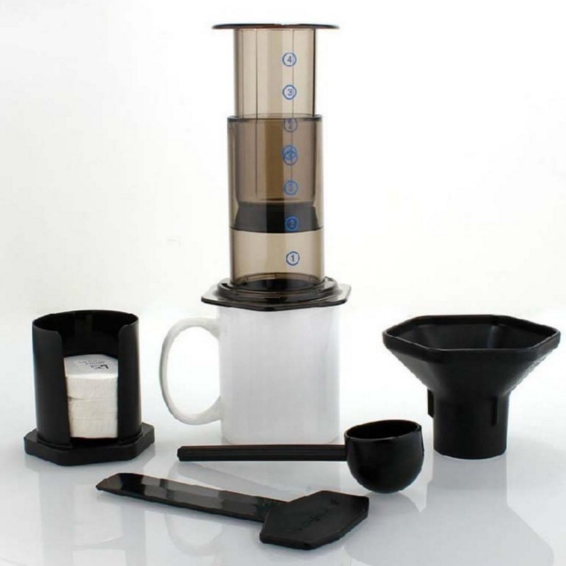 プレスコーヒーポータブルコーヒーメーカーエアプレスエスプレッソマシン (カレー)