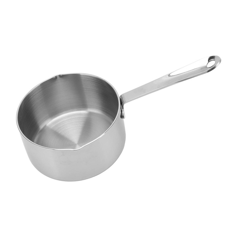 Stainless Steel Butter Warmer Flat Bottom Milk Pot with Double