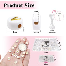 TOAOB 1940 Pieces 4 x 7 mm White Round Letter Beads Gold Word A to Z with Love Heart and Number 0 to 9 Acrylic Spacer Beads for Jewellery Making
