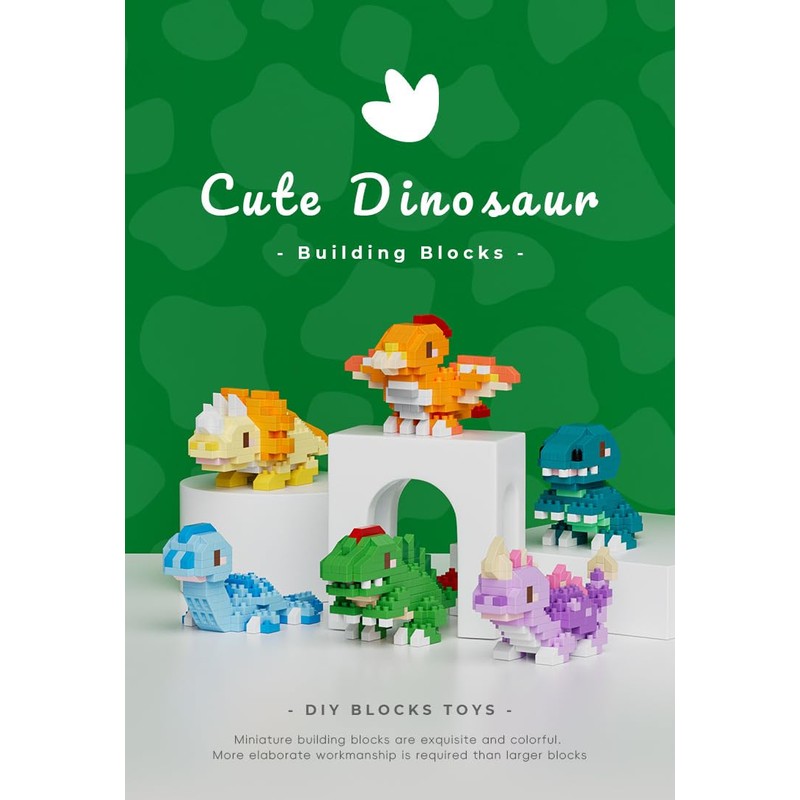 Jollcnoia Pterosaur Cute Dinosaur Animals Creature Building Toy Blocks Ancient