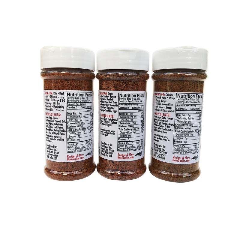 Bone Suckin sauce seasoning and rub- ORIGINAL, STEAK, and CHICKEN