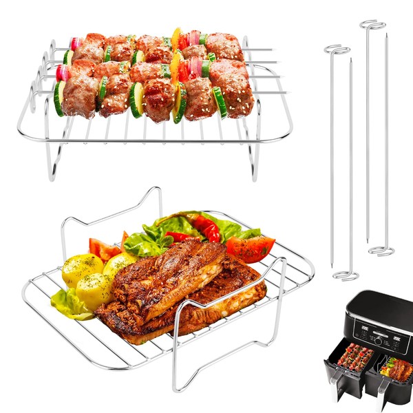 Pack of 2 Dual Zone Hot Air Fryers Grillros, Frame