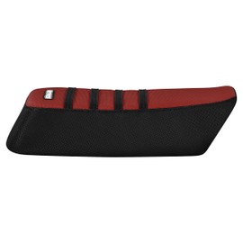 Enjoy Mfg Seat Cover - Compatible Fit for Onyx RCR - CTY2 E-Bike - Black W/Ribs #392 (Black Sides/Maroon TOP/Black Ribs)
