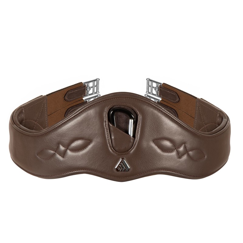 Shires Velociti Lusso Anatomical Girth - Havana 46"