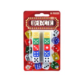 Henbrandt 2 x 10 Pack Six-Sided Coloured Dice with Rounded Edges 14mm Smooth Rolling D6 Game Dice Set Dice Maths Resource for Family Gameplay, DND, Ludo, Bunco, Farkle and Tenzi