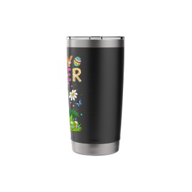 Wheaten Terrier Dog Happy Easter Egg Hunt Bunny Ear Easter Stainless Steel Insulated Tumbler