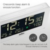 Braun Digital Alarm Clock with Date, Month and Temperature Displayed,