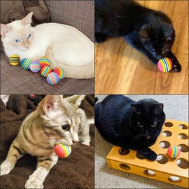 12 Pack Foam Cat Soccer Balls - Soft, Quiet, Interactive Toys for Kitten, Dog, Puppy - Indoor Activity Play, Chase, Training, Chewing