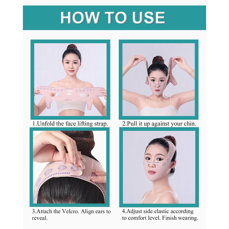 TPZORJX 1 x Stripless Half Face Lift Mask, V Face