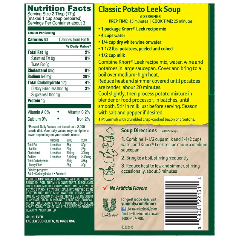 Knorr Leek Soup Mix, 1.8 Ounce