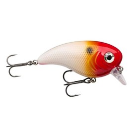 Berkley Pulse Biggie Crankbait Fishing Lure, Shallow Running Hard Bait for Pike and Predator Fishing, Long Casting Floating Lure with Fusion19 Hooks, High Water Displacement Freshwater, 8cm, Red Head