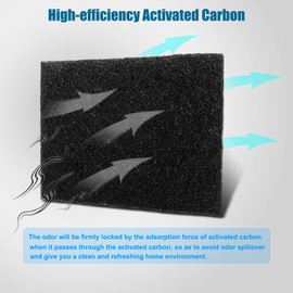 Recambios de filtro absorbente de olores para contenedor de basura Joseph Joseph Intelligent Waste compost, contenedor de residuos de alimentos, desodorante de carbón compatible con botes de basura