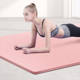 Thick Yoga Mat for Home Training, Stretching, and Noise Reduction 1cm