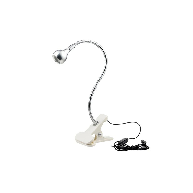 Flexible USB LED Clip-On Reading Light with 360° Gooseneck and