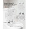 Resin Toilet Seat Round with Easy Clean Adjustable Hinges, Soft