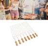 8 Pcs Stainless Steel Barbecue Fork Roasting Stick with Temperature
