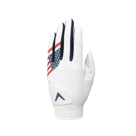 Callaway CHEV LH WHT 24 Men's Gloves, US Size 6 (24 cm), Worn on Left Hand, For Right Hands, White, US Men's Size 6 (24 cm)