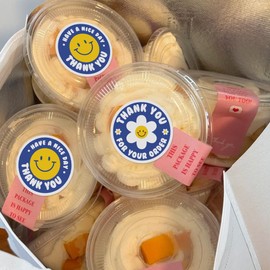 1.45inch Thank You Stickers 120PCS Small Business Labels Envelopes,Love HeartRound Kraft,Thank You for Your Order Sealing Stickers Decoration for Business (120Pcs Blue Flower)