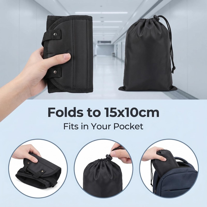 Foot Hammock for Flight Portable Airplane Foot Hammock - Adjustable