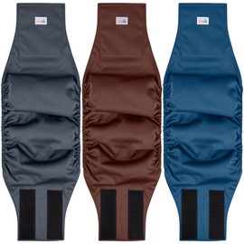 Grecle Premium Male Dog Wraps - High Absorbency Male Dog Diapers (Pack of 3) - Washable Belly Band for Male Dogs Incontinence and Puppy Training L