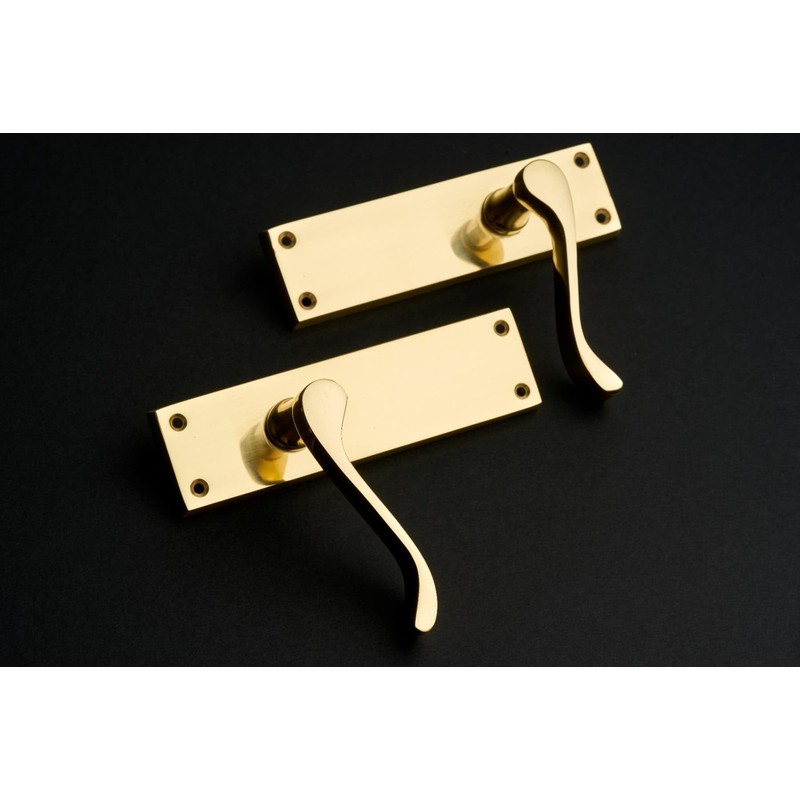 Designer Levers - Victorian Scroll Lever Door Handles - Polished