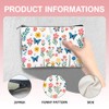 DOODLREAM 16Pcs Canvas Flower Leaves Makeup Bag, 9.06" x 5.9"