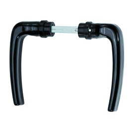 Gah-Alberts 654047 Door Handle for Corrugated Gates Set of 2 Door-Handle Gap 50 mm Handle B 115 mm Aluminium Anodised Black