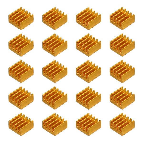 sourcing map 20Pcs 9x9x5mm Heatsink Aluminum Radiator Heat Sink Cooling