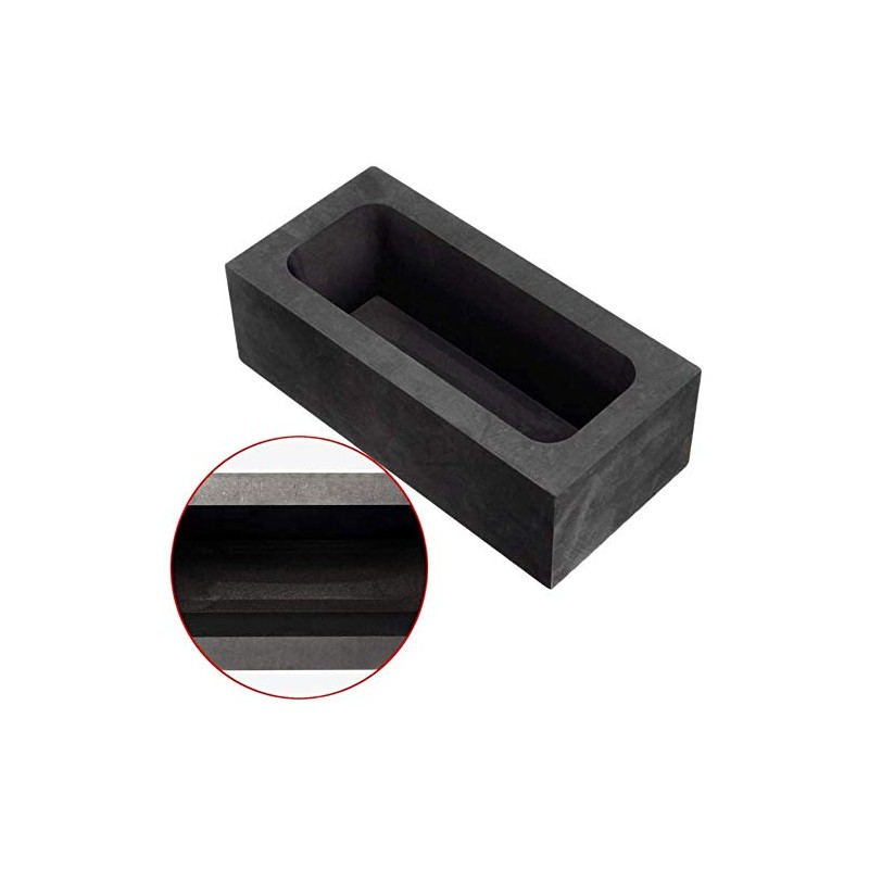 55x37x20mm Graphite Crucible Casting Ingot Bar Molds Tools Melting Ingot