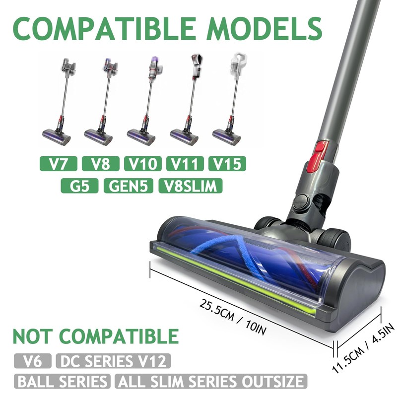 Vacuum Head Hardwood Floor Attachment for Dyson Cordless Vacuum V7