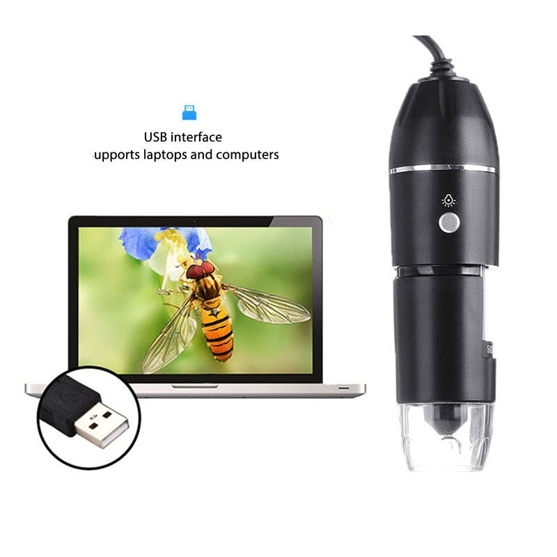 USB Type C Digital Microscope 50X to 1600X Microscope Camera