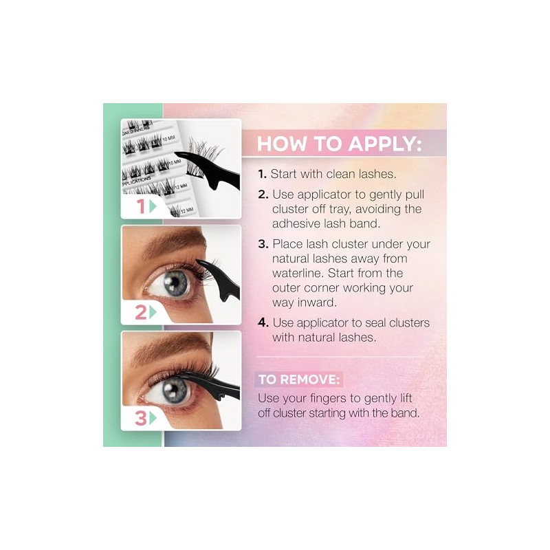 Ardell Extensiones Underlash Prepegadas a Presión Desnuda - Naturales Juego