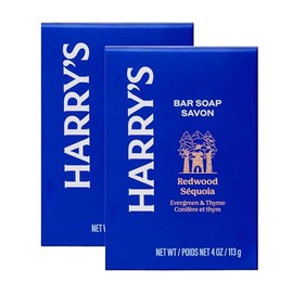 Harry's Bar Soap for Men - Redwood Scent, 4 oz Body Soap Bars, 2 Pack